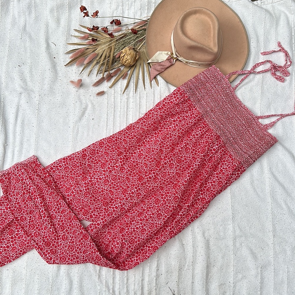 Hatch Maternity Jojo Jumpsuit - Smocked Red Floral - Size 2